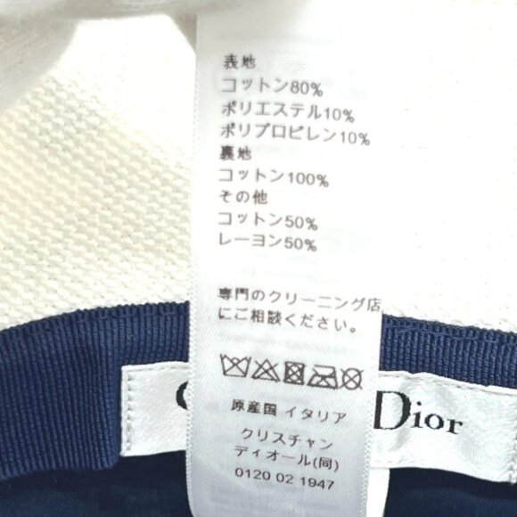 Dior 42TFS923X131 D-BOBBY Embroidered logo jacquard Hat Canvas White/Navy main image 8